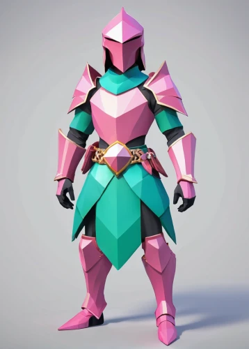 pink vector,knight armor,low poly,knight star,low-poly,coral guardian,polygonal,knight,armored,3d model,armor,pink quill,boba fett,gradient mesh,nebula guardian,pink diamond,polygon,armored animal,man in pink,geometric ai file,Unique,3D,Low Poly