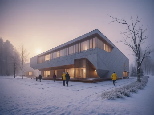 snow house,winter house,cubic house,snowhotel,snow shelter,3d rendering,cube house,snow roof,timber house,school design,dunes house,ski facility,cube stilt houses,modern house,archidaily,modern architecture,render,frame house,ski station,house in the mountains,Photography,General,Realistic