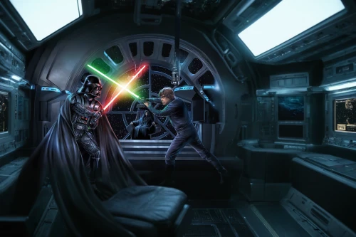 cg artwork,lightsaber,dark side,darth vader,starwars,star wars,confrontation,digital compositing,tie fighter,laser sword,vader,force,jedi,dance of death,darth wader,first order tie fighter,tie-fighter,rots,darth talon,maul