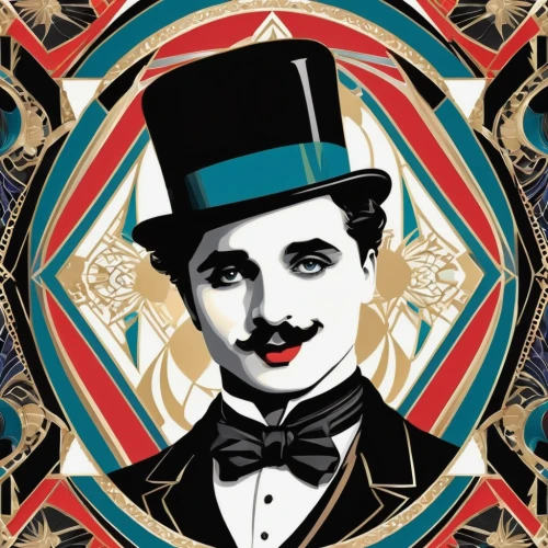 charlie chaplin,chaplin,ringmaster,vaudeville,circus,magician,groucho marx,gentleman icons,enrico caruso,cd cover,circus animal,circus tent,circus show,stovepipe hat,kaleidoscope website,neon carnival brasil,20s,steam icon,cirque,vector image,Illustration,Vector,Vector 16