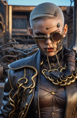 cyberpunk,cyborg,cybernetics,cyber glasses,steampunk,massively multiplayer online role-playing game,streampunk,harnessed,wearables,barb wire,biomechanical,electro,chainlink,female warrior,leather texture,game character,cobra,fallout4,2080ti graphics card,matrix,Photography,General,Realistic