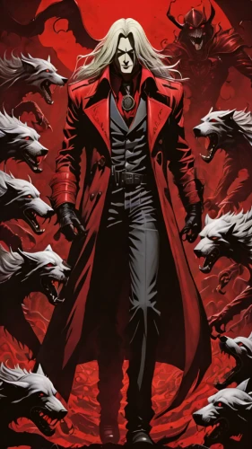 dracula,count,howl,fullmetal alchemist edward elric,red riding hood,vampire,blood icon,shinigami,vampires,blood church,cover,underworld,the fur red,blood collection,blood hound,halloween poster,red hood,witcher,grimm reaper,red coat,Illustration,American Style,American Style 06