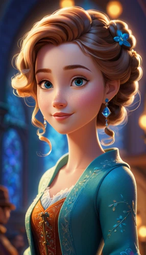 princess anna,elsa,rapunzel,princess sofia,tangled,cinderella,merida,fairy tale character,the snow queen,frozen,tiana,disney character,princess' earring,agnes,fairy tale icons,suit of the snow maiden,fairytale characters,cute cartoon character,children's fairy tale,elf,Unique,3D,Isometric