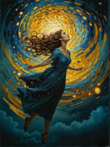 little girl in wind,whirling,mystical portrait of a girl,the wind from the sea,whirlwind,woman playing,fire dancer,falling star,firedancer,fantasia,cosmos wind,fantasy art,swirling,wind machine,fire dance,wind wave,astral traveler,dancing flames,fantasy picture,divination