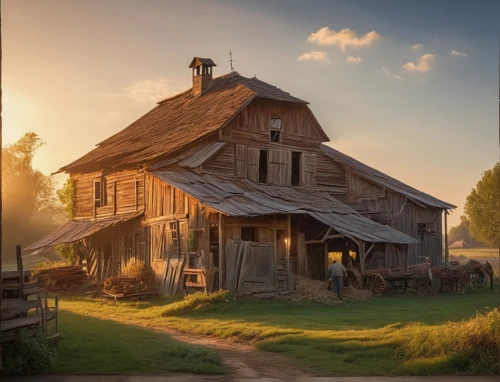 farmstead,country cottage,farm house,red barn,country house,old house,farm landscape,old barn,old home,homestead,barn,home landscape,rustic,farmhouse,rural landscape,log home,wooden house,field barn,ancient house,lonely house,Photography,General,Natural
