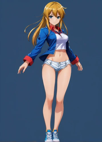 kayano,kotobukiya,sports girl,3d figure,jean shorts,anime 3d,asuka langley soryu,yang,3d model,kantai collection sailor,heavy object,anime japanese clothing,delta sailor,mikuru asahina,sports uniform,game figure,female runner,mako,ayu,moe,Illustration,Japanese style,Japanese Style 03