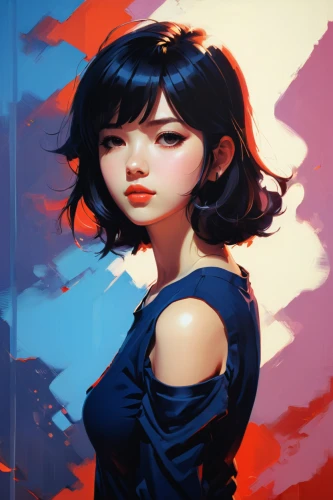 blue painting,red blue wallpaper,rosa ' amber cover,red-blue,red and blue,mulan,fantasy portrait,portrait background,digital painting,meteora,artist color,girl portrait,french digital background,two-point-ladybug,painting technique,persona,painting work,mystical portrait of a girl,painting,color picker,Conceptual Art,Fantasy,Fantasy 19