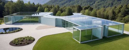 glass facade,mirror house,glass wall,glass building,cubic house,structural glass,glass facades,hahnenfu greenhouse,glass roof,modern house,frame house,luxury property,home of apple,futuristic architecture,modern architecture,cube house,archidaily,greenhouse,private house,luxury home,Photography,General,Realistic