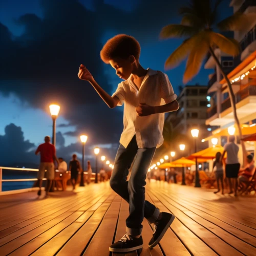 skater,on the pier,boardwalk,board walk,artistic roller skating,roller skating,skating,skaters,skateboarder,street dancer,visual effect lighting,dock jumping,skipping,jumping rope,photo session at night,skater boy,woman free skating,skate,street dance,salsa dance