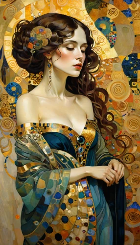 mucha,art nouveau,art deco woman,alfons mucha,the hat of the woman,art nouveau design,golden wreath,mary-gold,the carnival of venice,amano,gold leaf,transistor,yellow sun hat,gold foil art,victorian lady,art nouveau frame,girl in a wreath,gilding,asher durand,woman's hat,Conceptual Art,Fantasy,Fantasy 18