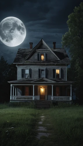 lonely house,the haunted house,witch house,creepy house,haunted house,witch's house,moonlit night,abandoned house,moonshine,full moon,moonlit,ancient house,house insurance,halloween and horror,house silhouette,photoshop manipulation,houses clipart,home landscape,the threshold of the house,the house,Photography,General,Realistic