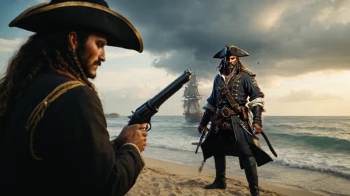 pirate,pirates,piracy,pirate treasure,east indiaman,rum,pirate flag,conquistador,massively multiplayer online role-playing game,galleon,jolly roger,don quixote,open sea,mayflower,naval officer,digital compositing,saranka,tower flintlock,pirate ship,christopher columbus