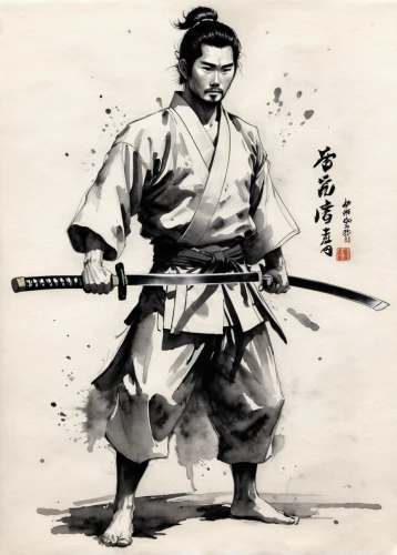 shorinji kempo,haidong gumdo,xing yi quan,daitō-ryū aiki-jūjutsu,kenjutsu,tang soo do,taijiquan,eskrima,dobok,japanese martial arts,yi sun sin,samurai,aikido,kajukenbo,sanshin,martial arts uniform,choi kwang-do,cool woodblock images,shidokan,samurai fighter,Illustration,Paper based,Paper Based 30