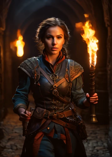 fire background,female warrior,joan of arc,fire master,candlemaker,smouldering torches,fire artist,burning torch,piper,woman fire fighter,torch-bearer,flickering flame,fiery,nora,blacksmith,torchlight,swordswoman,bow and arrows,fire siren,female doctor,Photography,General,Fantasy