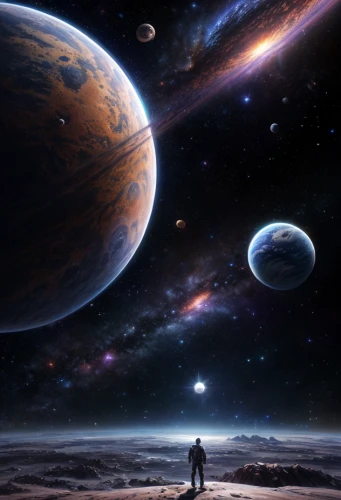 space art,astronomy,planets,alien planet,sci fiction illustration,universe,exoplanet,orbiting,space,outer space,planetary system,the universe,alien world,celestial bodies,extraterrestrial life,binary system,planet,planet eart,astronomers,planetarium