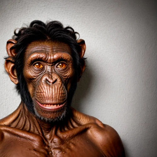 chimp,chimpanzee,common chimpanzee,primate,neanderthal,bonobo,ape,ron mueck,primitive person,the blood breast baboons,neanderthals,the monkey,baboon,great apes,human evolution,mandrill,monkey,primates,cercopithecus neglectus,hanuman