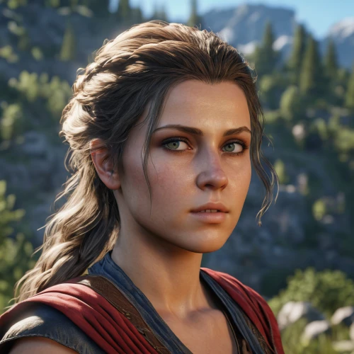 lara,artemisia,natural cosmetic,piper,vanessa (butterfly),female warrior,mara,radiant,male elf,male character,ps4,maya,witcher,alba,myra,beautiful face,lena,a charming woman,huntress,female face,Photography,General,Realistic