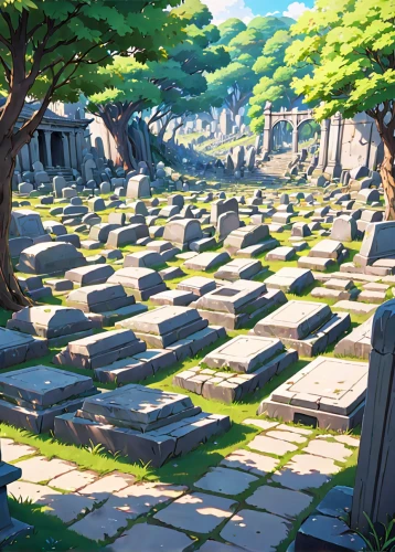 old graveyard,tombstones,gravestones,graves,jew cemetery,grave stones,cemetery,graveyard,stone background,old cemetery,ancient city,background with stones,necropolis,mausoleum ruins,the ruins of the,cemetary,burial ground,wall,forest cemetery,resting place,Anime,Anime,Traditional