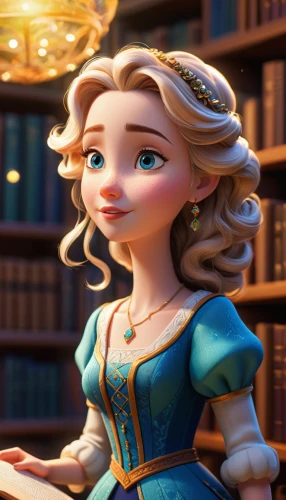 princess anna,elsa,rapunzel,tangled,librarian,princess sofia,cinderella,fairy tale character,the snow queen,tiana,girl studying,bookkeeper,publish a book online,frozen,3d fantasy,disney character,fairytales,agnes,scholar,fairy tales,Unique,3D,Isometric