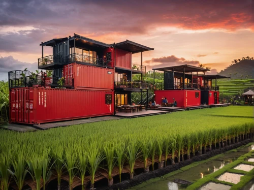 artificial grass,shipping container,shipping containers,cargo containers,container train,agricultural engineering,ricefield,eco hotel,cereal cultivation,rice cultivation,batching plant,artificial turf,agricultural machinery,grain plant,coconut water concentrate plant,agroculture,yamada's rice fields,goods train,aggriculture,wheat germ grass,Photography,General,Cinematic