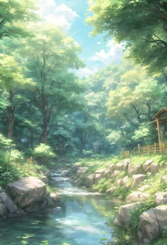 landscape background,forest background,forest landscape,mountain spring,spring background,clear stream,green forest,springtime background,green landscape,beauty scene,japan landscape,tsukemono,the natural scenery,cartoon video game background,natural scenery,background with stones,scenery,forest,watercolor background,backgrounds