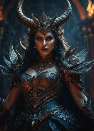 fantasy woman,the enchantress,female warrior,devil,evil woman,dark elf,heroic fantasy,sorceress,garuda,horned,fantasy portrait,warrior woman,artemisia,mara,fantasy warrior,3d fantasy,norse,fire siren,jaya,goddess of justice,Photography,General,Fantasy