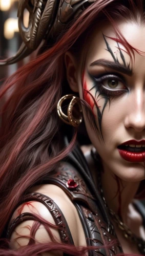 warrior woman,gothic woman,female warrior,darth talon,the enchantress,queen of hearts,gothic fashion,fantasy art,red skin,faery,vampire woman,fantasy woman,huntress,sorceress,voodoo woman,splintered,gothic style,face paint,goth woman,vampire lady