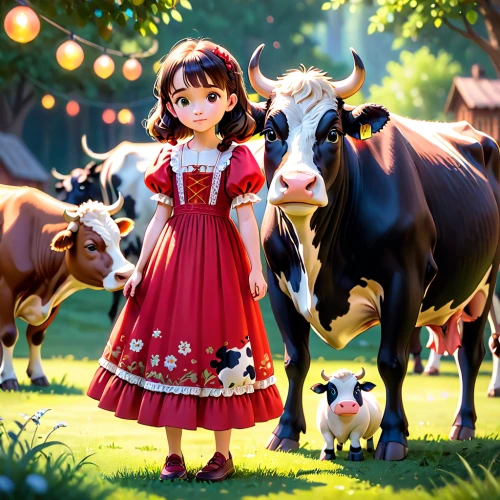 oxen,cow-goat family,goatherd,holstein cattle,bremen town musicians,barnyard,farm animals,milk cows,country dress,heidi country,agnes,milkmaid,mother cow,holstein cow,cow herd,dairy cow,milk cow,cows,alpine cow,zebu,Anime,Anime,Cartoon