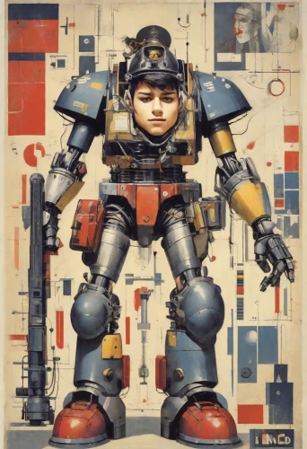 minibot,mecha,mech,military robot,vintage art,vintage toys,bot,robot icon,turbographx-16,aquanaut,model kit,robot,cybernetics,droid,robotics,atomic age,robots,robot in space,fallout4,cosmonaut