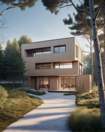 dunes house,modern house,3d rendering,modern architecture,timber house,archidaily,danish house,eco-construction,cubic house,smart house,residential house,render,wooden house,cube house,dune ridge,housebuilding,contemporary,kirrarchitecture,house hevelius,house in the forest