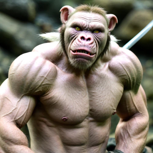ape,bodybuilding,chimp,chimpanzee,silverback,gorilla,primate,bodybuilder,war monkey,body building,neanderthal,ogre,incredible hulk,tarzan,barbarian,bale,body-building,muscle man,the monkey,common chimpanzee