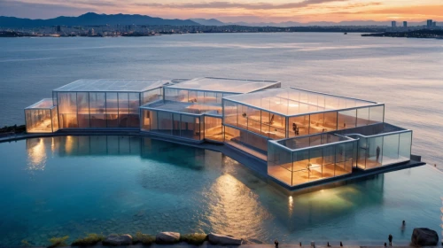 house by the water,cube stilt houses,cubic house,water cube,floating huts,cube house,infinity swimming pool,house of the sea,luxury property,floating stage,houseboat,pool house,luxury real estate,mirror house,aqua studio,tropical house,modern architecture,luxury home,summer house,glass facade,Photography,General,Commercial