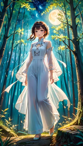 forest background,in the forest,ballerina in the woods,forest walk,fairy forest,forest of dreams,forest path,faerie,enchanted forest,fantasy picture,mystical portrait of a girl,lilly of the valley,fairy queen,nightgown,holy forest,the mystical path,sun bride,fairy tale character,forest,forest clover,Anime,Anime,General