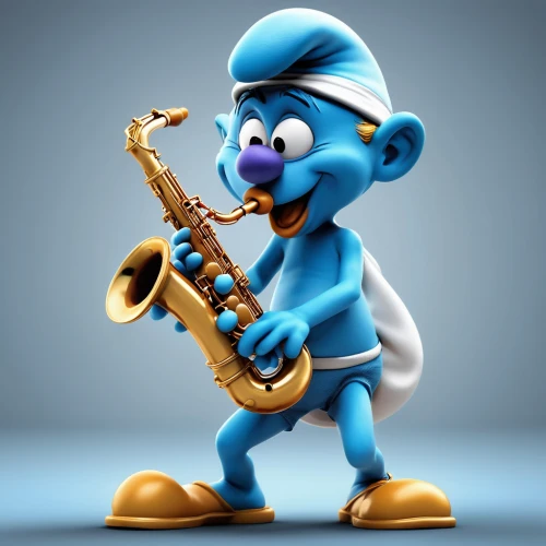 smurf figure,saxophone playing man,saxophone player,smurf,saxophone,saxophonist,man with saxophone,trumpet player,jazz,sax,musician,clarinet,trombonist,clarinetist,trumpet climber,trombone player,tenor saxophone,blues and jazz singer,jazz it up,flautist