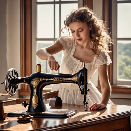 sewing machine,seamstress,dressmaker,sewing notions,sewing,sewing room,sewing factory,sewing silhouettes,sew on and sew forth,vintage dress,tailor,vintage women,sew,sewing tools,vintage woman,sewing pattern girls,chiffonier,vintage girl,embroider,switchboard operator,Photography,General,Realistic