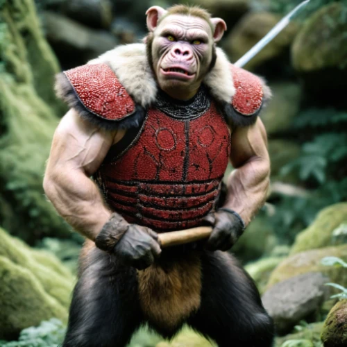 barbarian,ape,war monkey,monkey soldier,neanderthal,king kong,kong,gorilla,gorilla soldier,wolverine,the monkey,lopushok,orc,brute,chimp,warlord,primate,marvel of peru,great apes,uakari