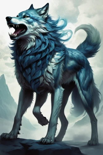 howling wolf,constellation wolf,wolf,wolfdog,canidae,gray wolf,howl,werewolf,posavac hound,werewolves,canis lupus,wolves,european wolf,blood hound,northern inuit dog,tamaskan dog,wolf bob,wolf hunting,scent hound,white walker,Illustration,Realistic Fantasy,Realistic Fantasy 15