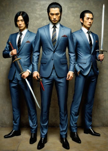 swordsmen,businessmen,men's suit,japanese martial arts,samurai sword,musketeers,business men,suit trousers,the men,three kings,the h'mong people,white-collar worker,suits,gentleman icons,suit actor,action-adventure game,cd cover,suit of spades,overtone empire,pocket billiards,Illustration,Realistic Fantasy,Realistic Fantasy 08