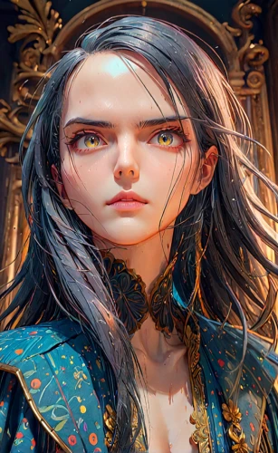 amano,yi sun sin,mulan,fantasy portrait,wuchang,chinese art,game illustration,shuanghuan noble,yuanyang,xiangwei,dragon li,oriental princess,elven,guilinggao,alibaba,fantasy art,xun,tiger lily,rem in arabian nights,portrait background,Anime,Anime,General