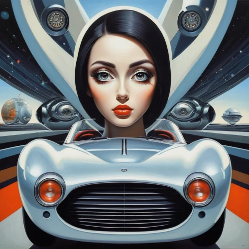 girl and car,woman in the car,auto union,retro woman,car icon,art deco woman,retro girl,opel record p1,autome,dodge la femme,car salon,automobile racer,retro women,automotive decor,girl in car,car dealer,car boutique,automobile,automobiles,etype,Art,Artistic Painting,Artistic Painting 29