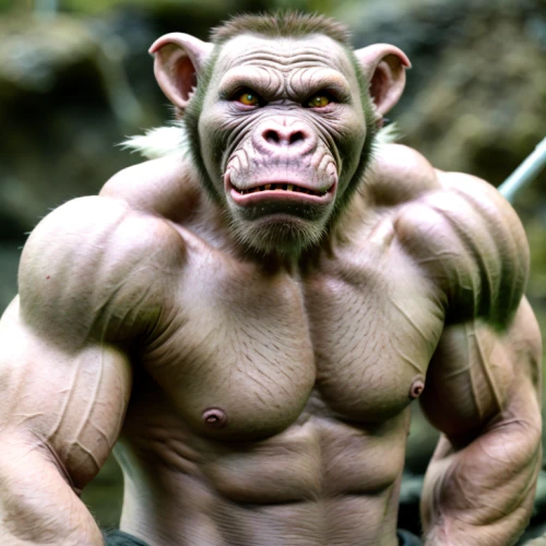 bodybuilding,ape,incredible hulk,hulk,body building,bodybuilder,chimp,ogre,silverback,body-building,muscle man,gorilla,avenger hulk hero,chimpanzee,tarzan,primate,war monkey,orc,anabolic,dumbell