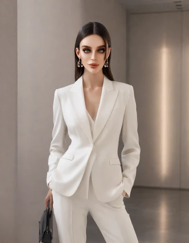 woman in menswear,bolero jacket,elegant,pantsuit,menswear for women,business woman,white coat,elegance,wedding suit,white silk,business girl,vogue,businesswoman,jumpsuit,business angel,white clothing,the suit,suit,women fashion,tuxedo