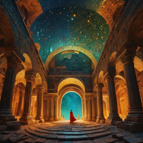 the ancient world,hall of the fallen,atlantis,inner space,marble palace,the pillar of light,fantasy picture,astral traveler,pillars,mysticism,sacred geometry,portals,astronomy,the mystical path,fantasy art,ancient city,planetarium,photomanipulation,holy places,somtum,Photography,General,Fantasy