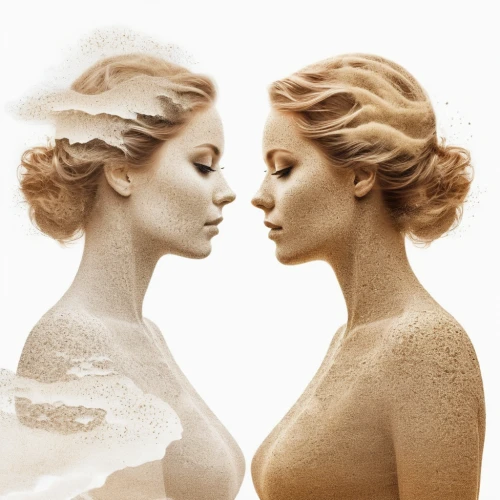 double exposure,mirror image,image manipulation,photo manipulation,multiple exposure,dualism,photomontage,photomanipulation,the three graces,photoshop manipulation,parallel worlds,mother kiss,duality,aphrodite,celtic woman,vintage man and woman,man and woman,two girls,two people,retouching,Photography,Artistic Photography,Artistic Photography 07