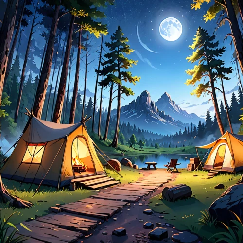 campsite,campground,camping tents,camping tipi,camping,campers,tents,tent camping,tourist camp,camping car,campire,campfires,camping equipment,glamping,tent camp,lodging,camp,camping gear,camper,fishing camping,Anime,Anime,General