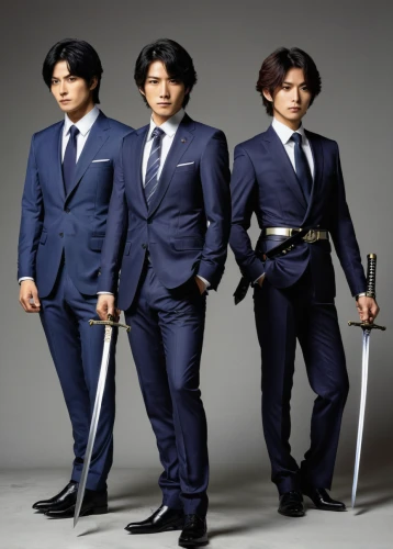 swordsmen,musketeers,foursome (golf),businessmen,overtone empire,brooms,business men,men's suit,suits,pocket billiards,man's fashion,white-collar worker,japanese fans,gentlemanly,gentleman icons,the men,shamisen,suit trousers,fourball,my hero academia,Illustration,Japanese style,Japanese Style 17