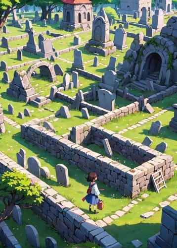 old graveyard,ruins,ancient city,mausoleum ruins,necropolis,graveyard,tombstones,stone garden,ancient buildings,stone circle,the ruins of the,graves,gravestones,cemetary,tombs,roman ruins,stone circles,ancient,cemetery,grave stones,Anime,Anime,Traditional