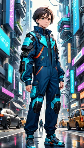 cyberpunk,tracer,futuristic,sci fiction illustration,scifi,cyber,spacesuit,space-suit,world digital painting,3d man,automobile racer,pedestrian,engineer,space suit,traffic cop,cyberspace,astronaut suit,sci-fi,sci - fi,anime 3d,Anime,Anime,General