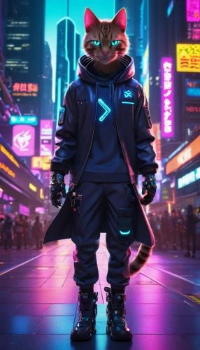 cyberpunk,hk,enforcer,futuristic,cyber,rocket raccoon,scifi,puma,cat warrior,sci - fi,sci-fi,color rat,80s,patrols,gangstar,street cat,officer,cat sparrow,kyi-leo,game art,Conceptual Art,Sci-Fi,Sci-Fi 26