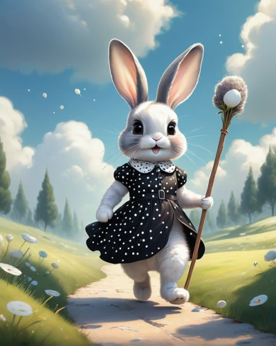 white rabbit,hare trail,little rabbit,cottontail,rabbits and hares,little bunny,gray hare,wild rabbit,peter rabbit,rabbit,leveret,european rabbit,bunny,dwarf rabbit,white bunny,domestic rabbit,wood rabbit,rabbits,rabbit pulling carrot,hare,Illustration,Realistic Fantasy,Realistic Fantasy 16